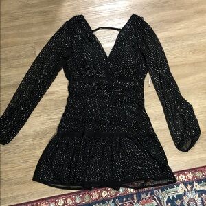 New Siena Elegant Black Dress with Silver Accents 12